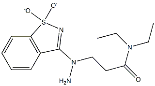 3-[1-(1,1-dioxido-1,2-benzisothiazol-3-yl)hydrazino]-N,N-diethylpropanamide 结构式