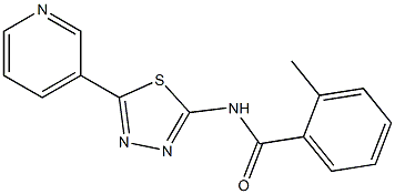 2-methyl-N-[5-(3-pyridinyl)-1,3,4-thiadiazol-2-yl]benzamide 结构式