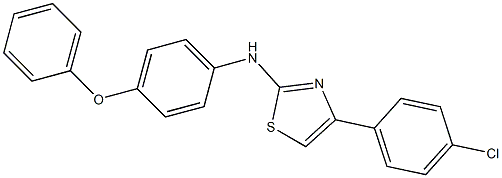 N-[4-(4-chlorophenyl)-1,3-thiazol-2-yl]-N-(4-phenoxyphenyl)amine 结构式