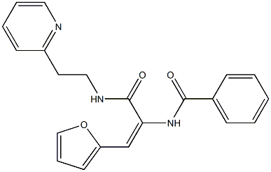 N-[2-(2-furyl)-1-({[2-(2-pyridinyl)ethyl]amino}carbonyl)vinyl]benzamide 结构式