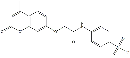 4-({[(4-methyl-2-oxo-2H-chromen-7-yl)oxy]acetyl}amino)benzenesulfonate 结构式