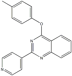 4-(4-methylphenoxy)-2-(4-pyridinyl)quinazoline 结构式