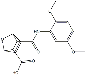 3-[(2,5-dimethoxyanilino)carbonyl]-7-oxabicyclo[2.2.1]hept-5-ene-2-carboxylic acid 结构式