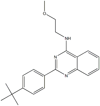 N-[2-(4-tert-butylphenyl)-4-quinazolinyl]-N-(2-methoxyethyl)amine 结构式