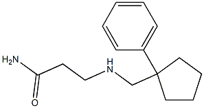 3-{[(1-phenylcyclopentyl)methyl]amino}propanamide 结构式