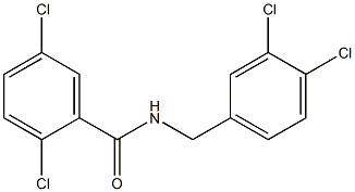 2,5-dichloro-N-(3,4-dichlorobenzyl)benzamide 结构式