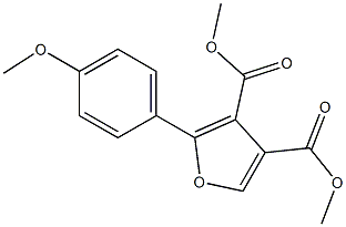 dimethyl 2-(4-methoxyphenyl)-3,4-furandicarboxylate 结构式