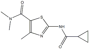 2-[(cyclopropylcarbonyl)amino]-N,N,4-trimethyl-1,3-thiazole-5-carboxamide 结构式
