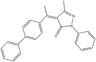 4-(1-[1,1'-biphenyl]-4-ylethylidene)-5-methyl-2-phenyl-2,4-dihydro-3H-pyrazol-3-one 结构式