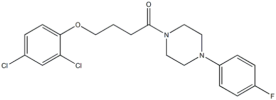 1-[4-(2,4-dichlorophenoxy)butanoyl]-4-(4-fluorophenyl)piperazine 结构式