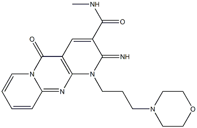 2-imino-N-methyl-1-(3-morpholin-4-ylpropyl)-5-oxo-1,5-dihydro-2H-dipyrido[1,2-a:2,3-d]pyrimidine-3-carboxamide 结构式