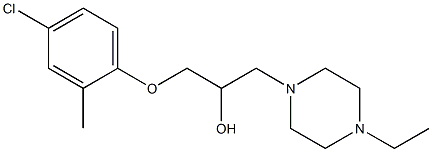 1-(4-chloro-2-methylphenoxy)-3-(4-ethyl-1-piperazinyl)-2-propanol 结构式