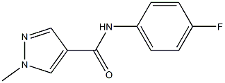 N-(4-fluorophenyl)-1-methyl-1H-pyrazole-4-carboxamide 结构式