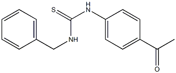 N-(4-acetylphenyl)-N'-(phenylmethyl)thiourea 结构式