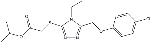 1-methylethyl [(5-{[(4-chlorophenyl)oxy]methyl}-4-ethyl-4H-1,2,4-triazol-3-yl)sulfanyl]acetate 结构式