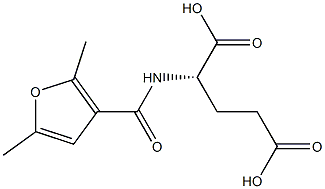 N-(2,5-dimethyl-3-furoyl)glutamic acid 结构式