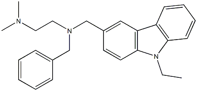 N-benzyl-N-[2-(dimethylamino)ethyl]-N-[(9-ethyl-9H-carbazol-3-yl)methyl]amine 结构式