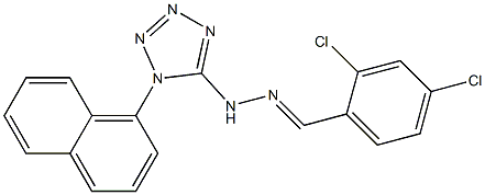 2,4-dichlorobenzaldehyde [1-(1-naphthyl)-1H-tetraazol-5-yl]hydrazone 结构式