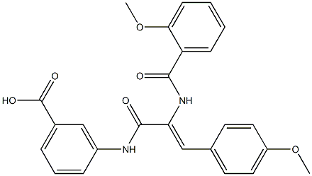 3-{[2-[(2-methoxybenzoyl)amino]-3-(4-methoxyphenyl)acryloyl]amino}benzoic acid 结构式