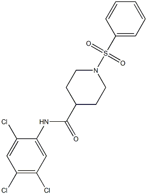 1-(phenylsulfonyl)-N-(2,4,5-trichlorophenyl)-4-piperidinecarboxamide 结构式