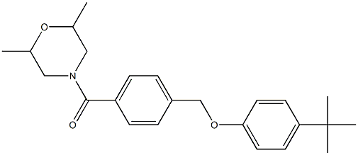 4-tert-butylphenyl 4-[(2,6-dimethyl-4-morpholinyl)carbonyl]benzyl ether 结构式