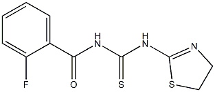 N-(4,5-dihydro-1,3-thiazol-2-yl)-N'-(2-fluorobenzoyl)thiourea 结构式