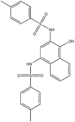 N-(4-hydroxy-3-{[(4-methylphenyl)sulfonyl]amino}-1-naphthyl)-4-methylbenzenesulfonamide 结构式