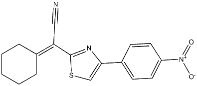 cyclohexylidene(4-{4-nitrophenyl}-1,3-thiazol-2-yl)acetonitrile 结构式