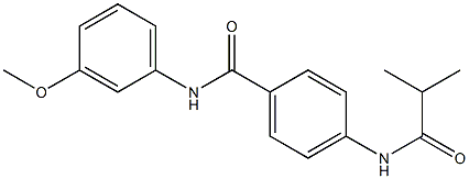 4-(isobutyrylamino)-N-(3-methoxyphenyl)benzamide 结构式