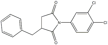 3-benzyl-1-(3,4-dichlorophenyl)-2,5-pyrrolidinedione 结构式