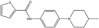 N-[4-(4-methylpiperidin-1-yl)phenyl]thiophene-2-carboxamide 结构式