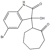 5-bromo-3-hydroxy-3-(2-oxocycloheptyl)-1,3-dihydro-2H-indol-2-one 结构式