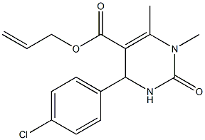 allyl 4-(4-chlorophenyl)-1,6-dimethyl-2-oxo-1,2,3,4-tetrahydropyrimidine-5-carboxylate 结构式