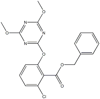 benzyl 2-chloro-6-[(4,6-dimethoxy-1,3,5-triazin-2-yl)oxy]benzoate 结构式