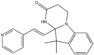 10,10-dimethyl-10a-[2-(3-pyridinyl)vinyl]-3,4,10,10a-tetrahydropyrimido[1,2-a]indol-2(1H)-one 结构式