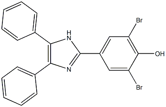 2,6-dibromo-4-(4,5-diphenyl-1H-imidazol-2-yl)phenol 结构式