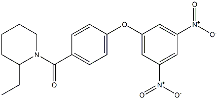1-(4-{3,5-bisnitrophenoxy}benzoyl)-2-ethylpiperidine 结构式