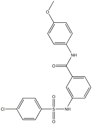 3-{[(4-chlorophenyl)sulfonyl]amino}-N-(4-methoxyphenyl)benzamide 结构式