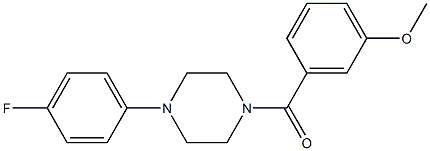 3-{[4-(4-fluorophenyl)-1-piperazinyl]carbonyl}phenyl methyl ether 结构式