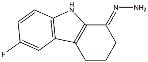 6-fluoro-2,3,4,9-tetrahydro-1H-carbazol-1-one hydrazone 结构式
