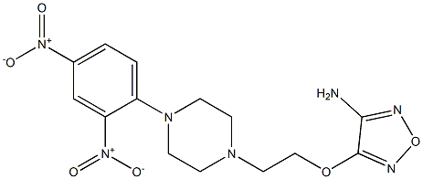 1-{2-[(4-amino-1,2,5-oxadiazol-3-yl)oxy]ethyl}-4-{2,4-bisnitrophenyl}piperazine 结构式