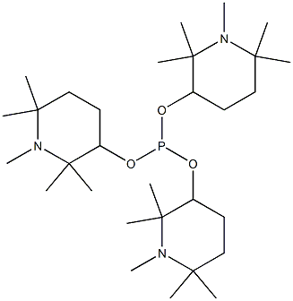 三(1,2,2,6,6-五甲基哌啶醇)亚磷酸酯 结构式
