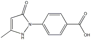 1-(对羧基苯基)-3-甲基-5-吡唑酮 结构式