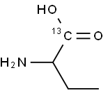 D-2-氨基丁酸-1-13C 结构式