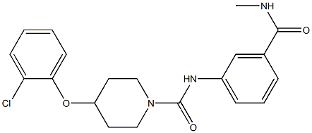 4-(2-氯苯氧基)-N-(3-甲氨基酰基苯基)-哌啶-1-甲酰胺 结构式
