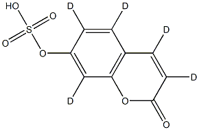 7-羟基香豆素-D5硫酸盐 结构式