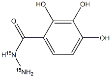 Trihydroxybenzyl hydrazide-<sup>15</sup>N<sub>2</sub> 结构式