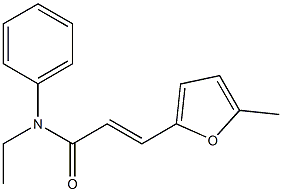 (E)-N-ethyl-3-(5-methyl-2-furyl)-N-phenyl-2-propenamide 结构式