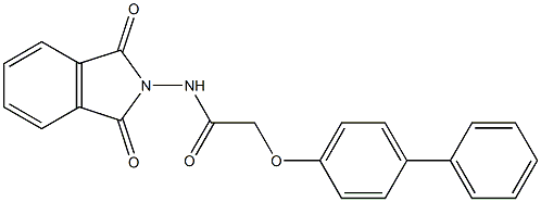 2-([1,1'-biphenyl]-4-yloxy)-N-(1,3-dioxo-1,3-dihydro-2H-isoindol-2-yl)acetamide 结构式