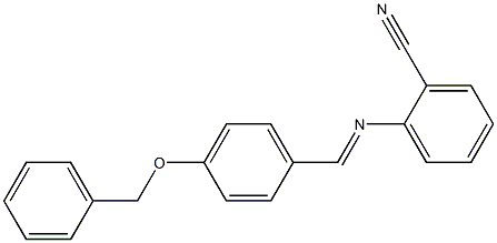 2-({(E)-[4-(benzyloxy)phenyl]methylidene}amino)benzonitrile 结构式